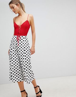 PrettyLittleThing + Polka Dot Culotte Pants