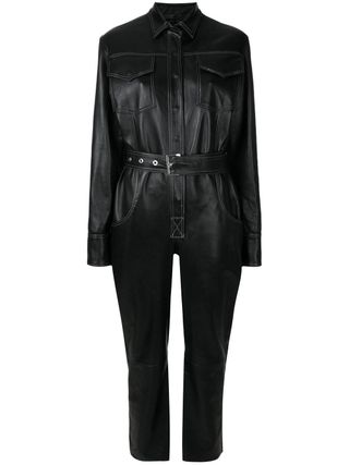 Manokhi + Leather Utility Jumpsuit