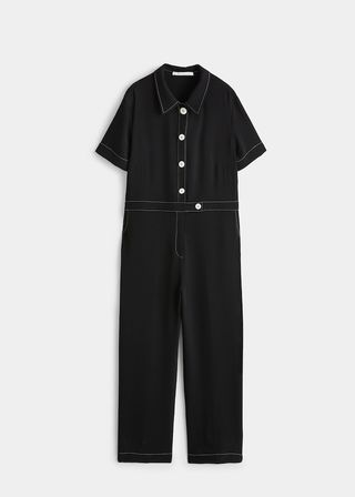 Violeta + Contrast Seam Jumpsuit