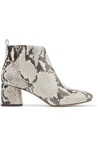 Marc Jacobs + Snake-Effect Leather Ankle Boots