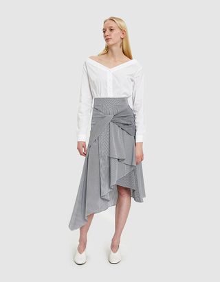Need + Twist Skirt in Navy/White
