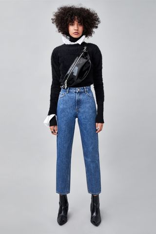 Zara + Authentic Denim Mom Fit Jeans