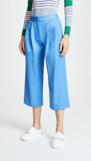 Adam Lippes + Gabardine Pleated Culottes