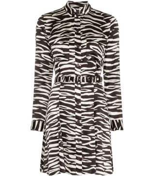 Ganni + Blakely Zebra Print Mini-Dress