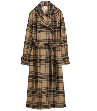Arket + Checked Wool Trench Coat