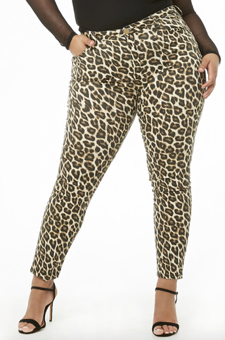 Forever 21 + Leopard Print Skinny Jeans