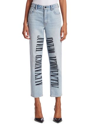 Alexander Wang + Cult Wang Logo Cropped Jeans