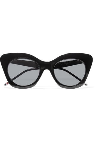 Thom Browne + Cat-Eye Acetate Mirrored Sunglasses