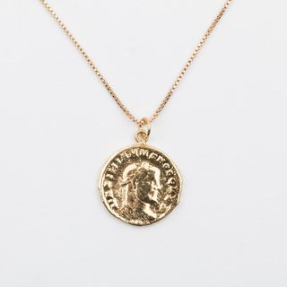 Yunis K + Poseidon Greek Coin Necklace