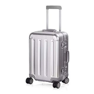 Travel King + Multi-Size All Aluminum Hard Shell Luggage Case Carry On Spinner Suitcase