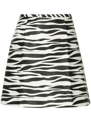 We11Done + Zebra Print A-Line Skirt