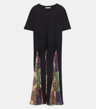 Zara + Combined Printed Dress