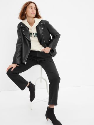 Gap + Faux-Leather Moto Jacket