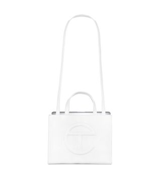 Telfar + Medium White Shopping Bag