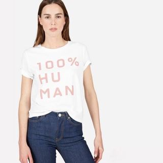 Everlane + 100% Human Box-Cut T-Shirt in Large Print