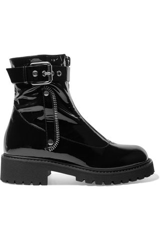 Giuseppe Zanotti + Patent-leather Combat Boots