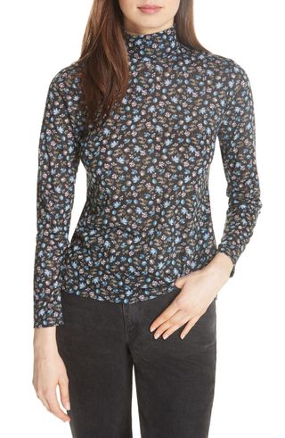 Rebecca Taylor + Zelma Floral Turtleneck