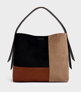 Charles & Keith + Velvet and Corduroy Square Tote Bag