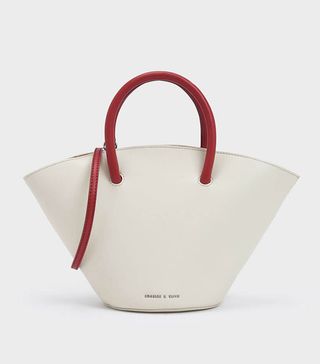 Charles & Keith + Two-Tone Trapeze Bag