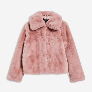 Topshop + Faux-Fur Coat