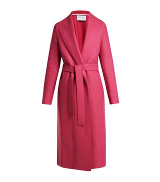 Harris Wharf London + Belted Pressed-Wool Coat