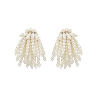 Oliver Bonas + Pearl Flicker Fan Earrings