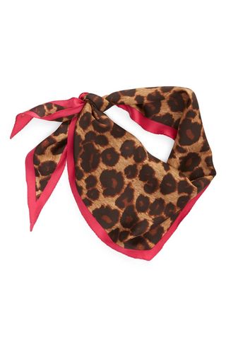 Echo + Leopard Diamond Silk Scarf