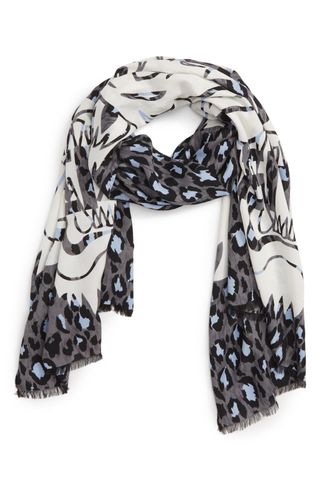 Kenzo + Leopard Print Tiger Scarf