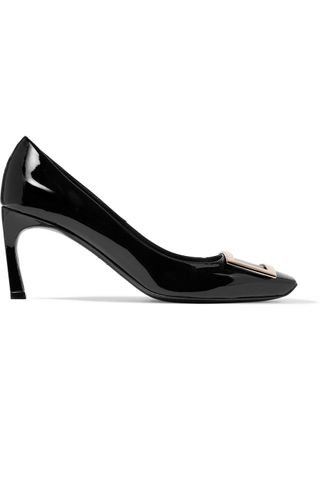 Roger Vivier + Belle Vivier Trompette Patent-Leather Pumps