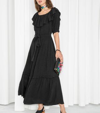 & Other Stories + Off Shoulder Ruffle Maxi Dress