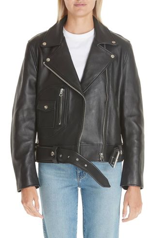 Acne Studios + Leather Moto Jacket
