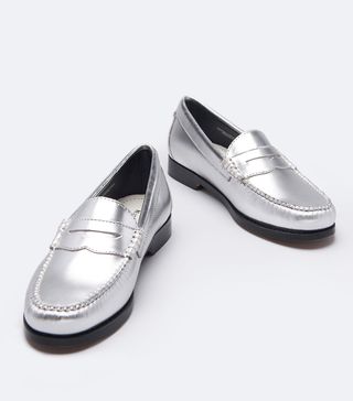 Re/Done x Weejuns + Whitney Loafers in Silver