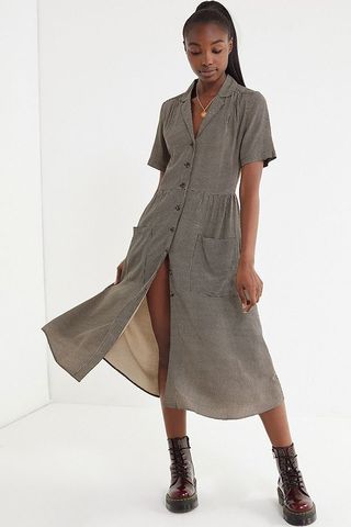 Urban Outfitters + UO Button-Down Midi Shirt Dress