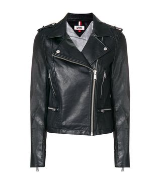 Tommy Jeans + Faux Leather Biker Jacket