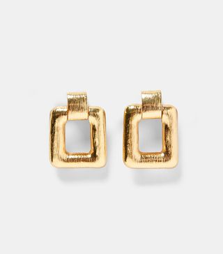 Zara + Square Broche-Style Earrings