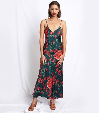 Silk Laundry + Long Bias Cut Dress in Flora Print