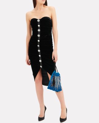 Veronica Beard + Palo Ruched Velvet Dress