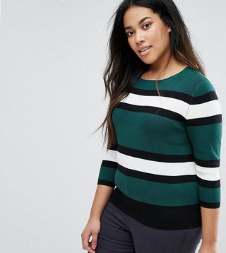New Look + Stripe Color Block Knit Sweater