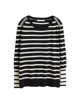 Violeta + Striped Appliqué Sweater