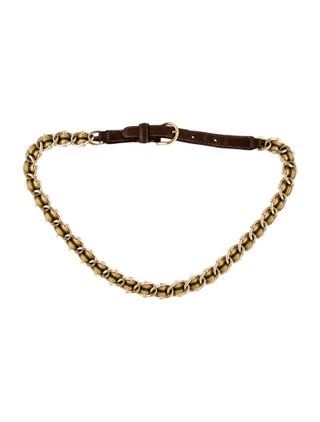 Gucci + Skinny Chain-Link Belt