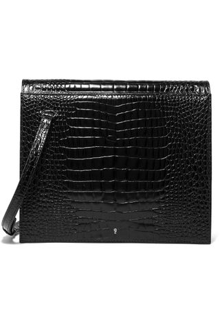 Gu De + Edie Croc-Effect Leather Shoulder Bag