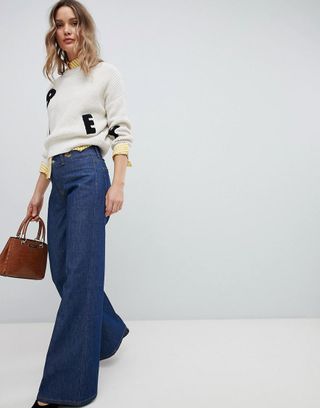 Vivienne Westwood Anglomania + Wide Leg Jean in Rigid Denim