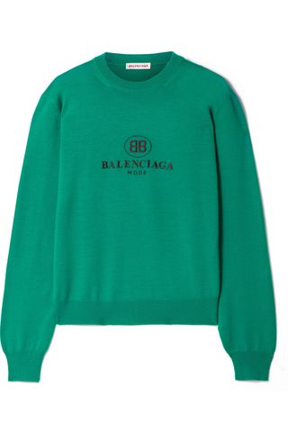 Balenciaga + Embroidered Wool Sweater