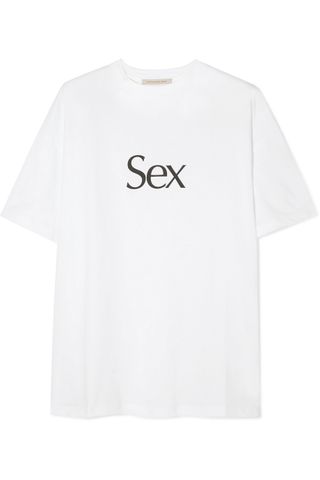 Christopher Kane + Printed Cotton-Jersey T-shirt