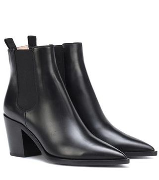 Gianvito Rossi + Romney Leather Ankle Boots