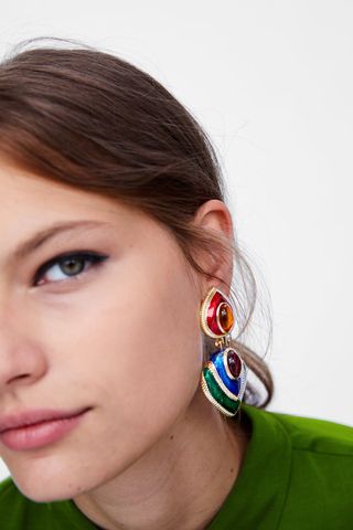 Zara + Colorful Vintage Earrings