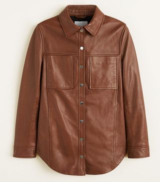 Mango + Pockets Leather Jacket