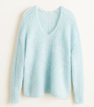Mango + Ribbed Mohair-Blend Sweater