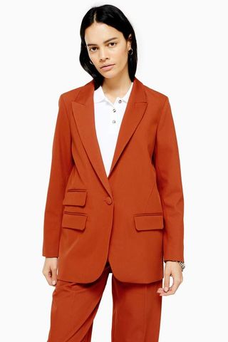 Topshop + Orange Single Breasted Blazer