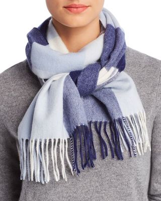 C by Bloomingdale's + Cashmere Plaid Scarf